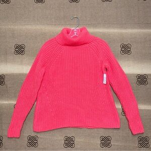 GOODTHREADS NWT! Bright Poppy Cable Knit Turtleneck Sweater Size S